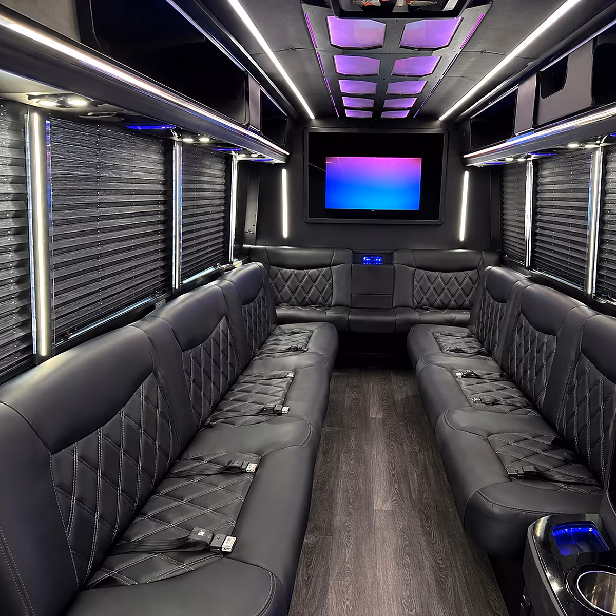 portsmouth party bus rental interior